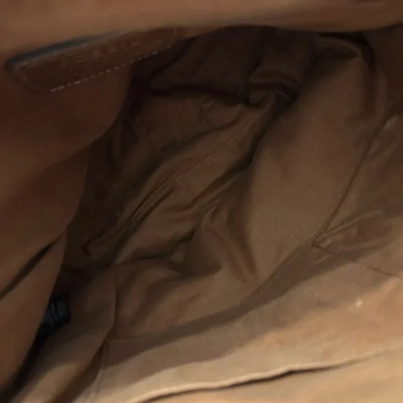 Fossil Red Canvas with Leather Accents Crossbody Purse Handbag Adjustable Strap - Picture 3 of 15